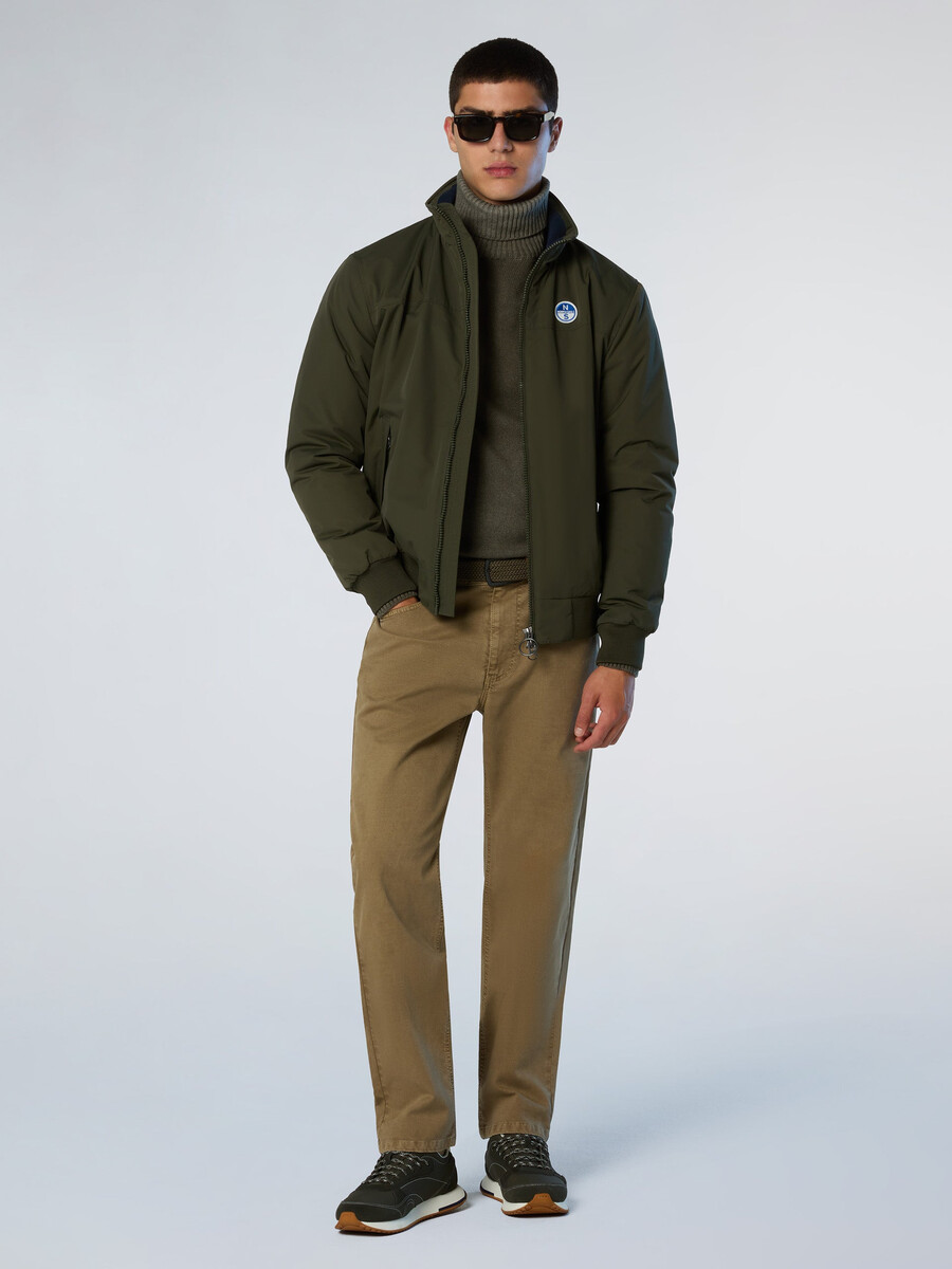 pantalones de sarga rota de cinco bolsillos