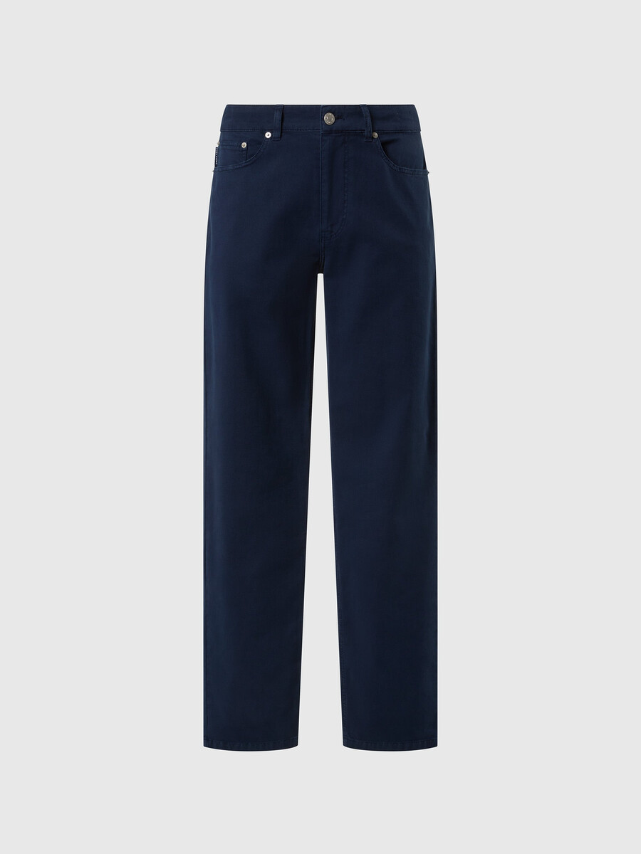 pantalones de sarga rota de cinco bolsillos