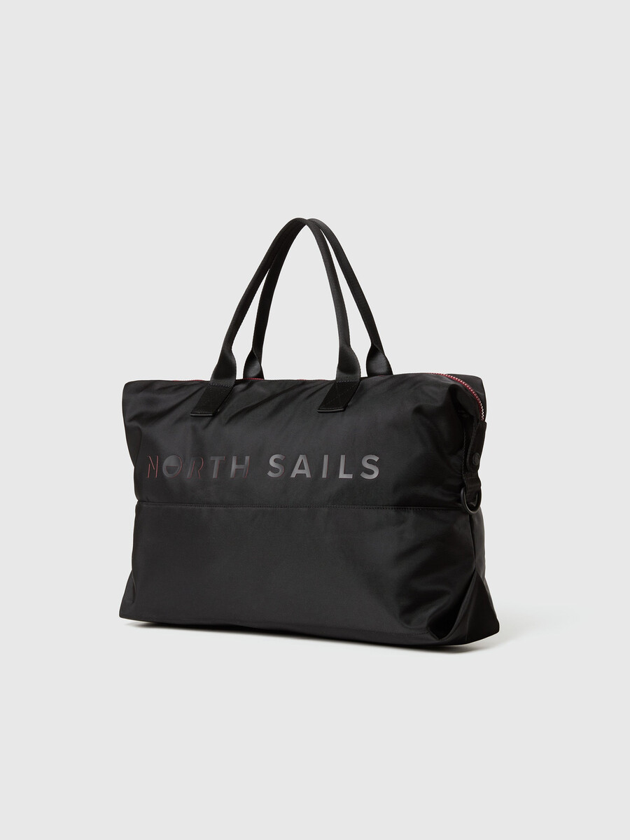bolso de mano de nailon brillante