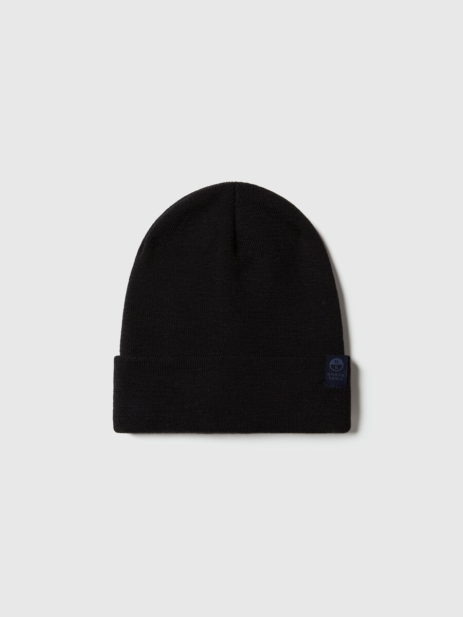 gorro de punto fino con vuelta