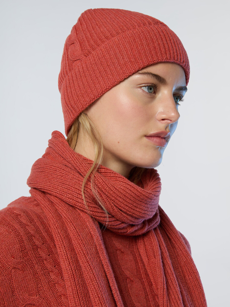 gorro de punto trenzado