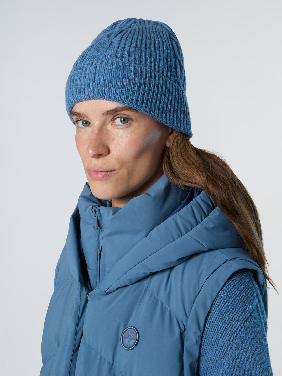 gorro de punto trenzado