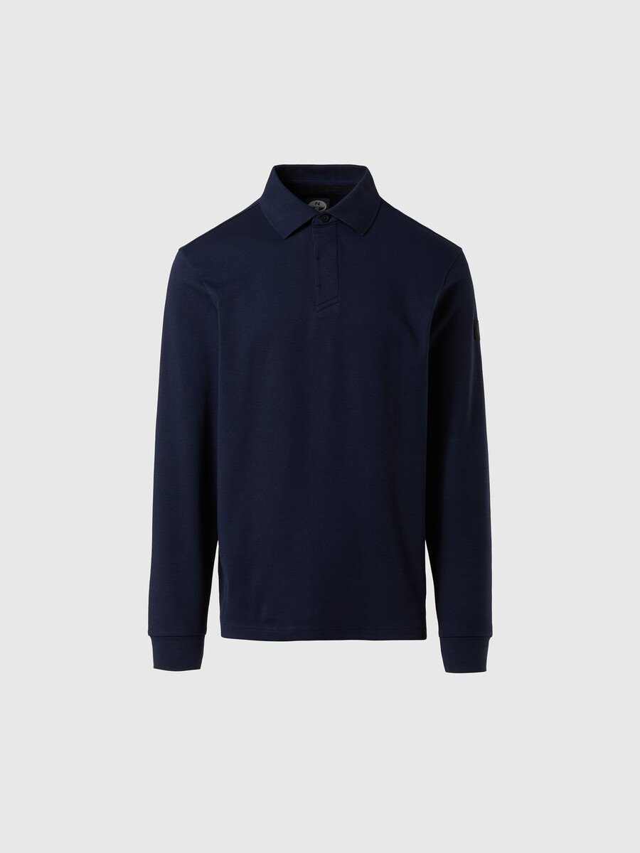 polo de manga larga interlock