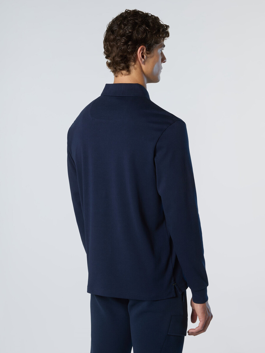 polo de manga larga interlock