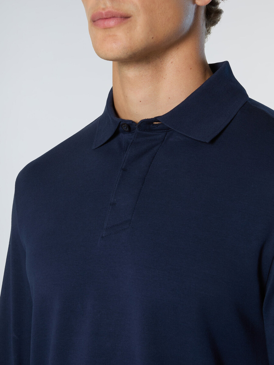 polo de manga larga interlock