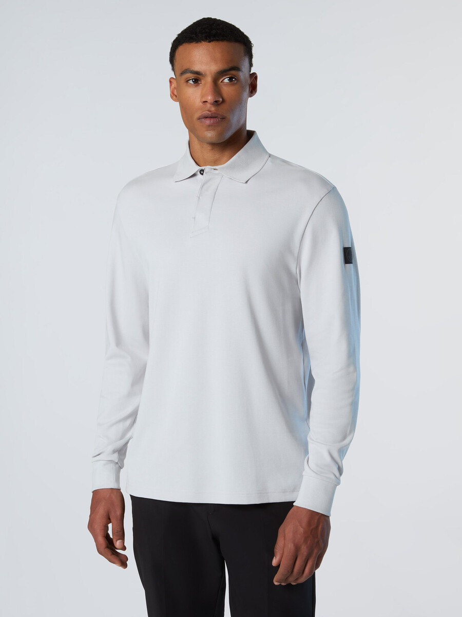 polo de manga larga interlock
