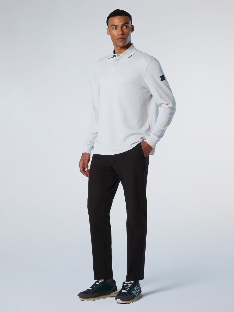 polo de manga larga interlock
