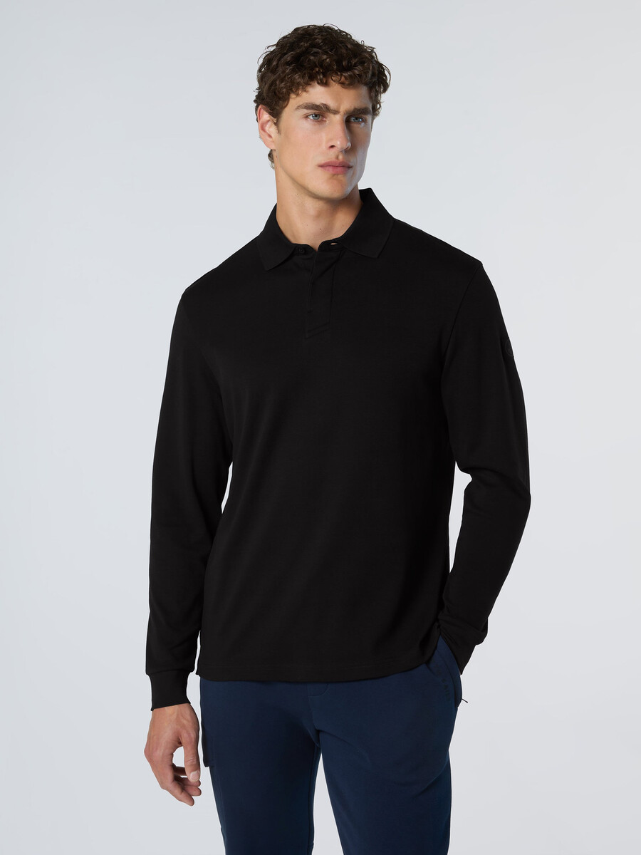 polo de manga larga interlock