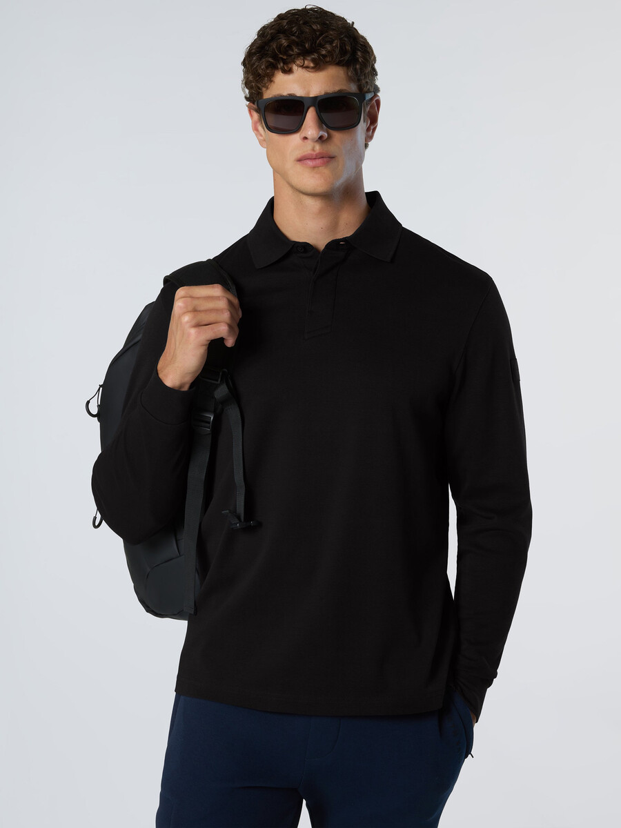 polo de manga larga interlock