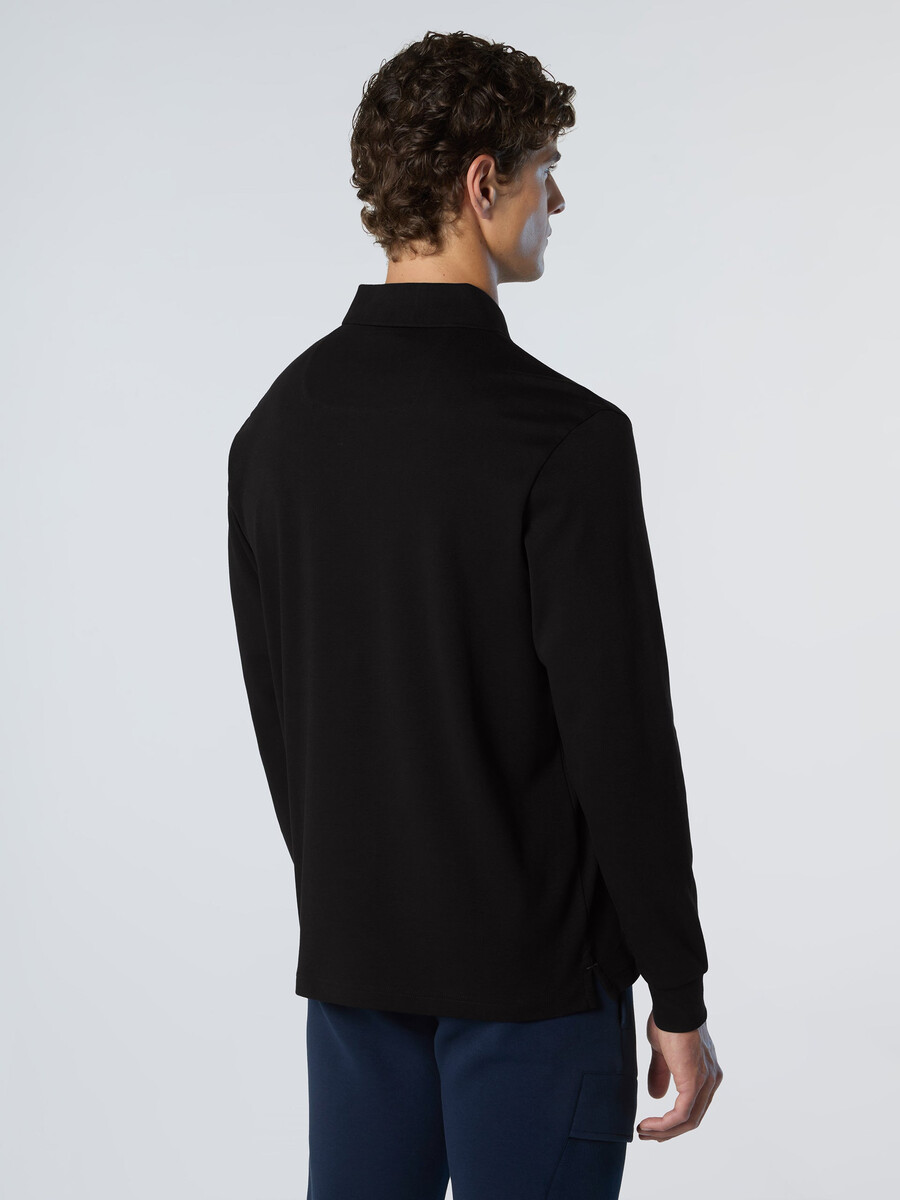 polo de manga larga interlock