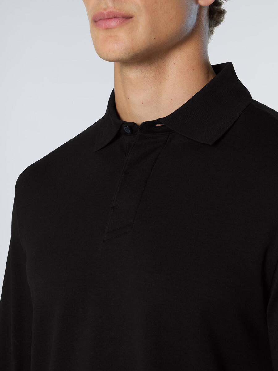polo de manga larga interlock