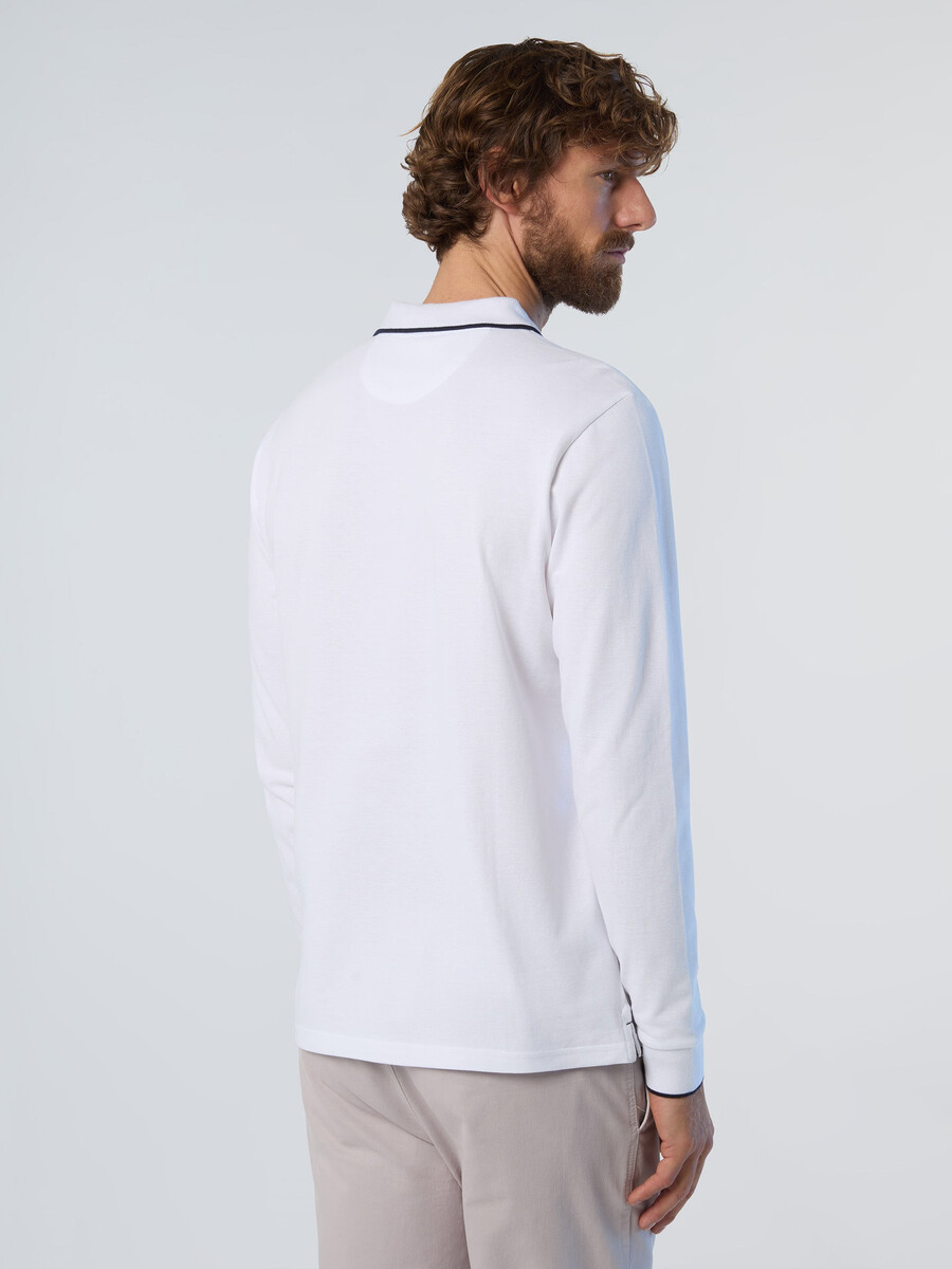 polo de manga larga con estampado en el cuello
