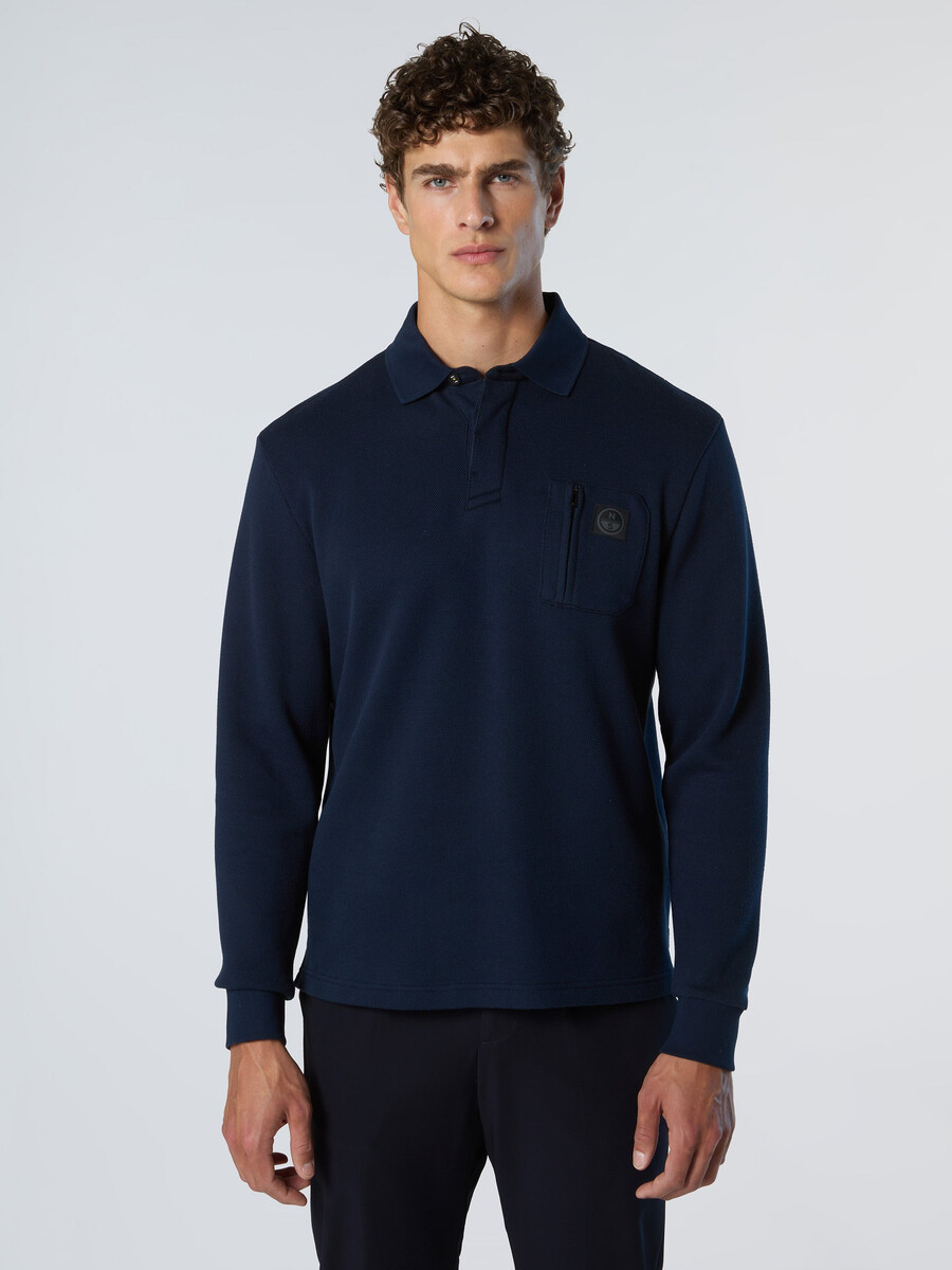 camisa polo con bolsillo en el pecho