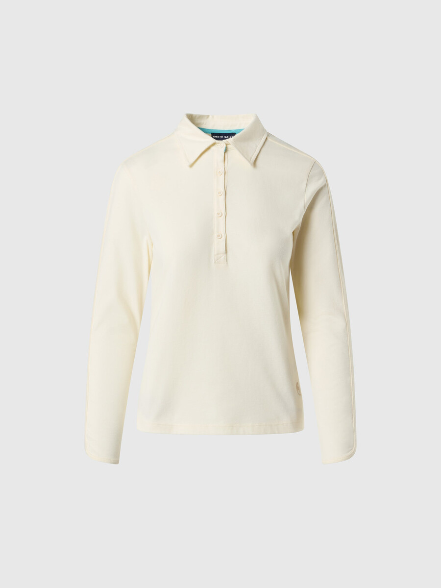polo de manga larga de piel de melocotón