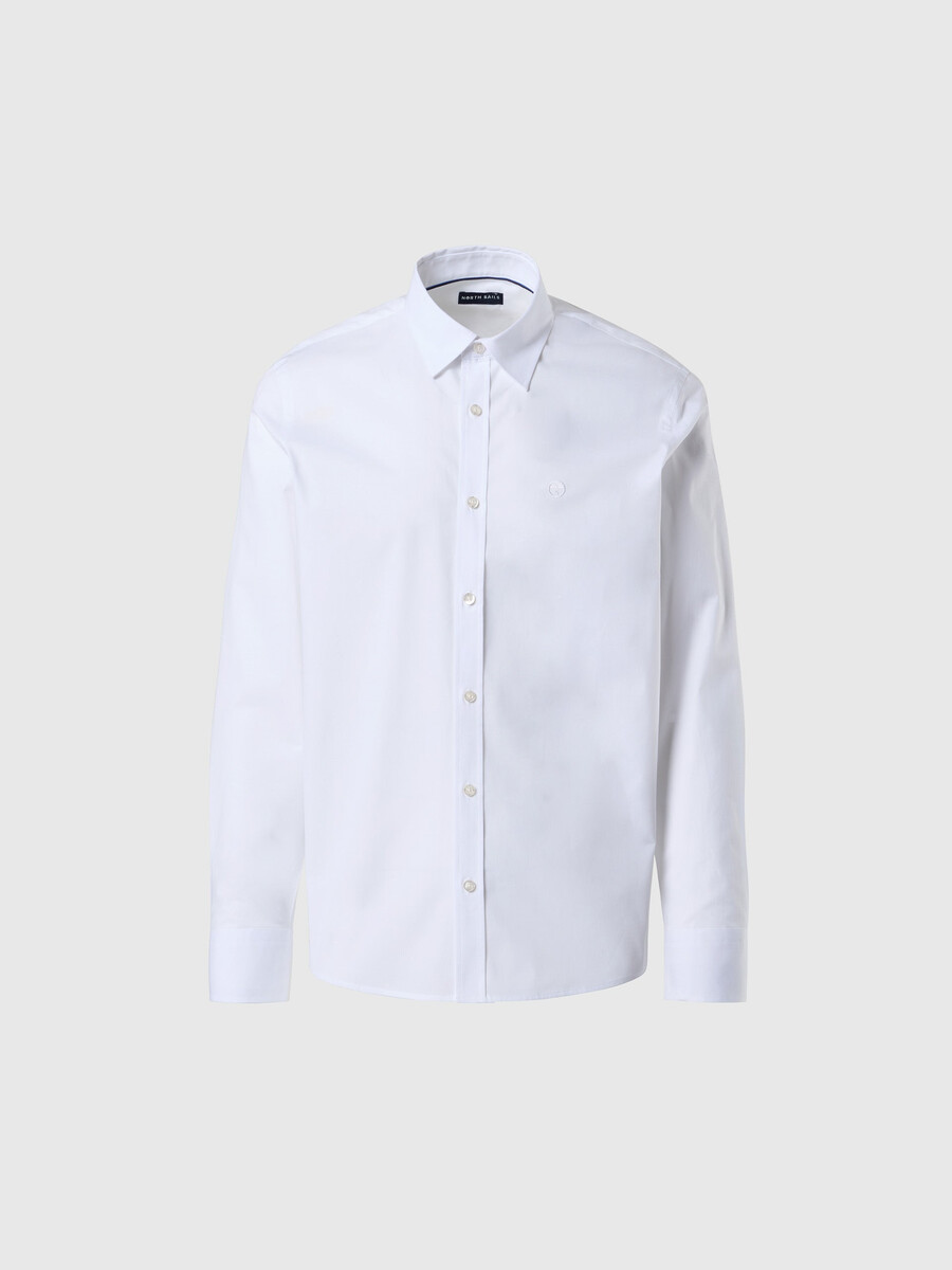 camisa de popelina elástica