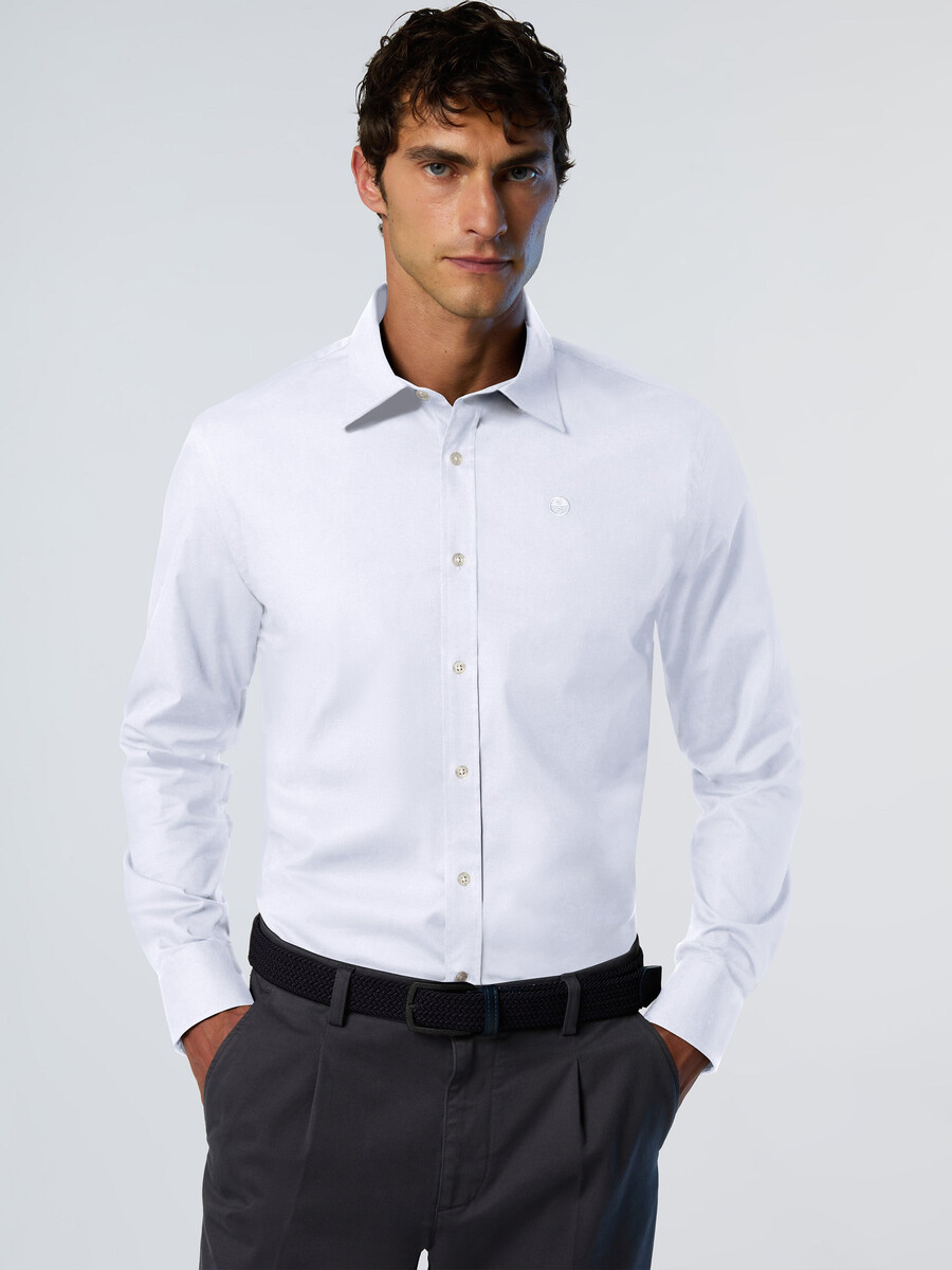 camisa de popelina elástica