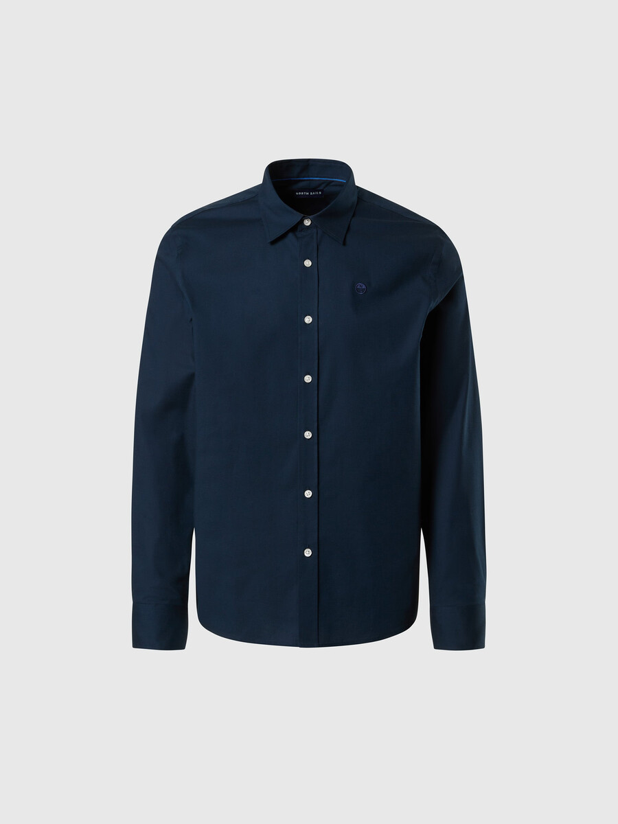 camisa de popelina elástica