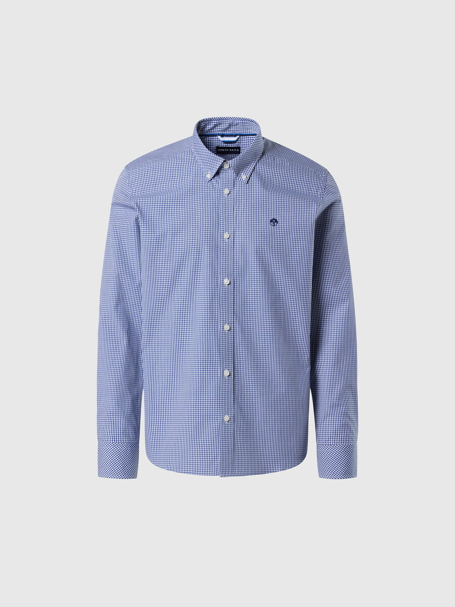 camisa de algodón a cuadros vichy