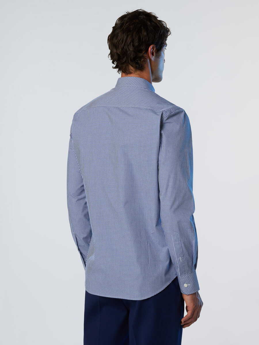 camisa de algodón a cuadros vichy