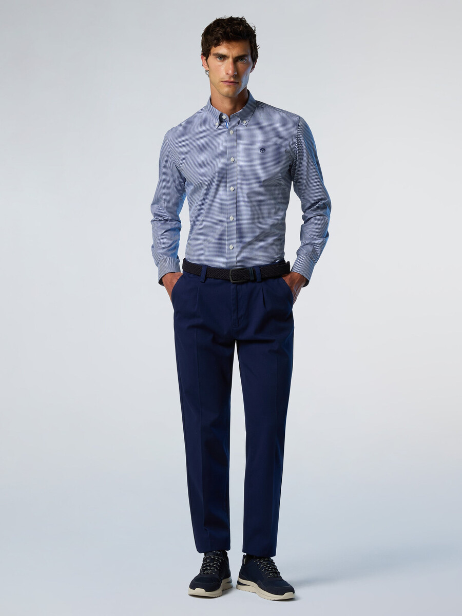 camisa de algodón a cuadros vichy