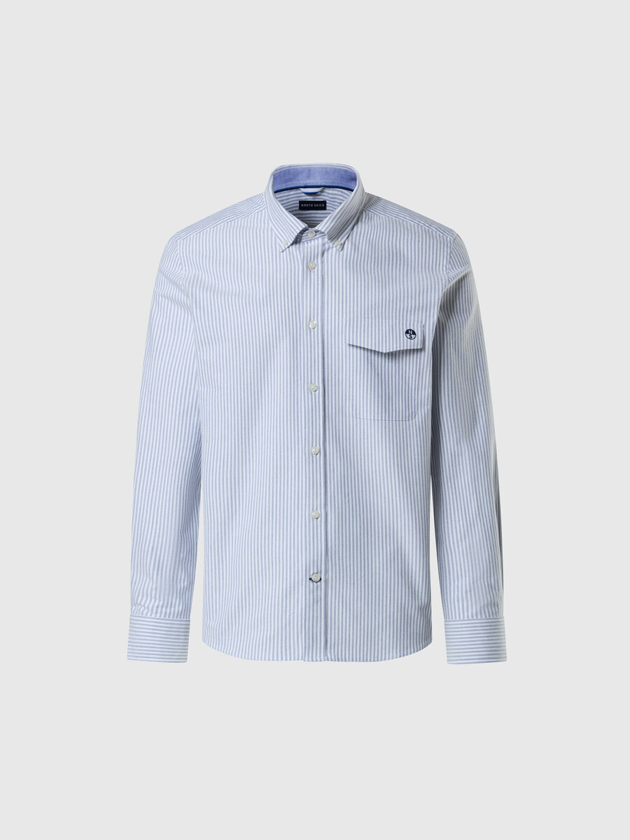 camisa oxford de rayas cepilladas