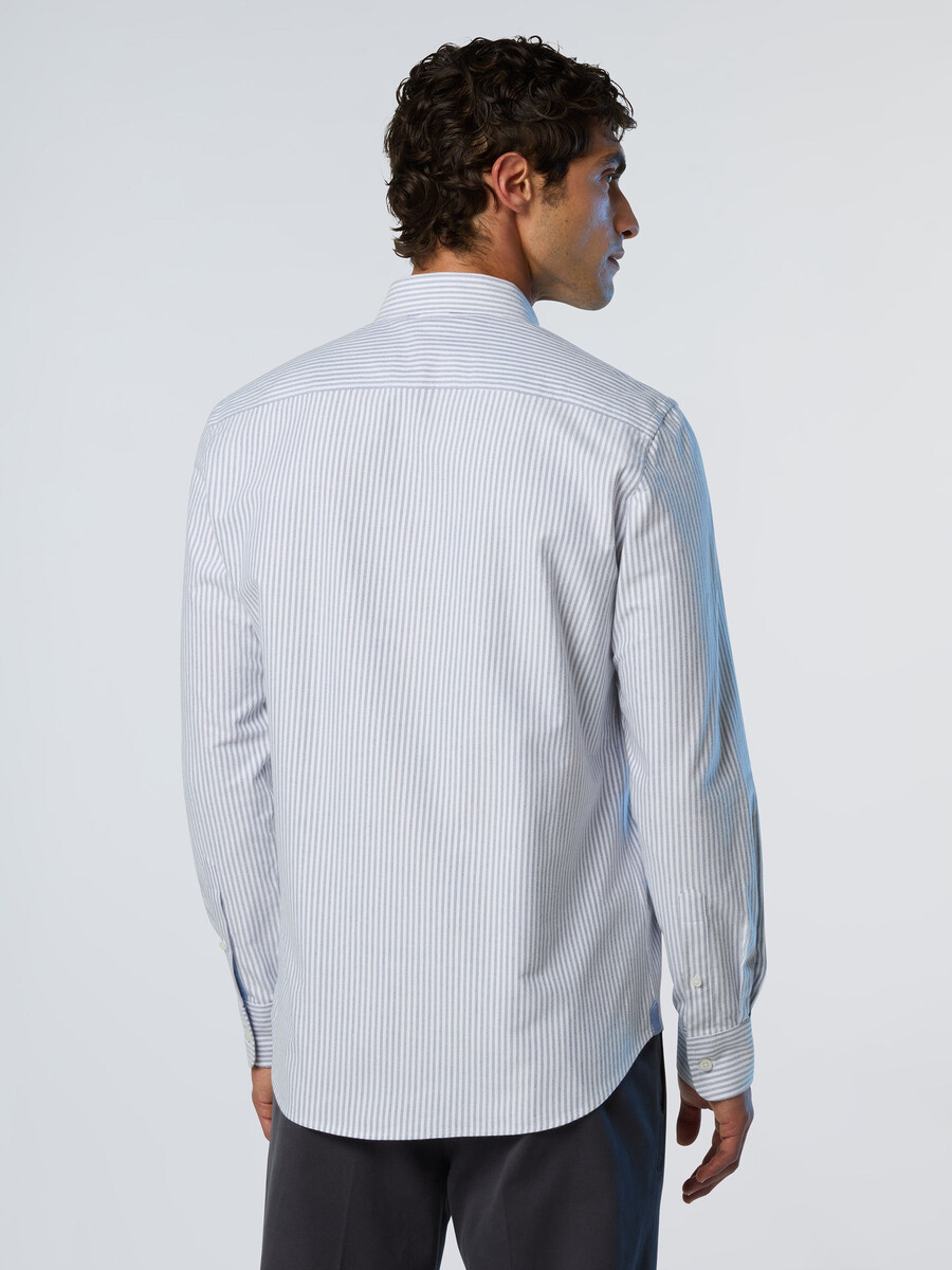 camisa oxford de rayas cepilladas
