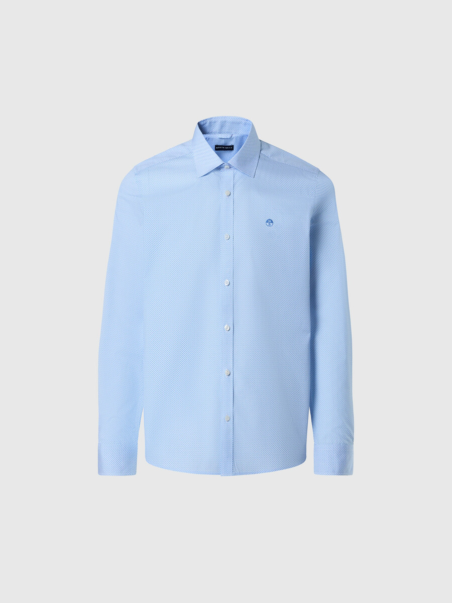 camisa de popelina estampada
