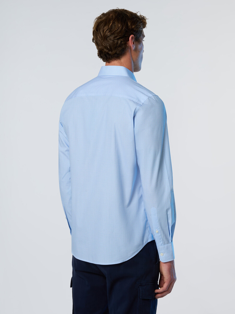 camisa de popelina estampada