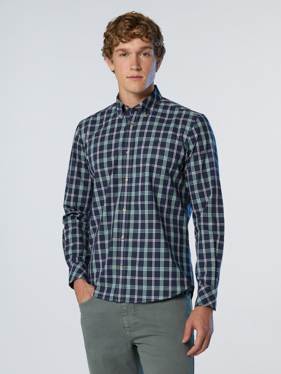 camisa de popelina de cuadros