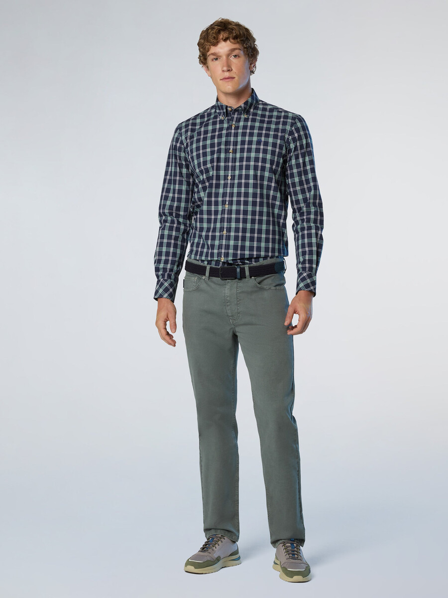 camisa de popelina de cuadros