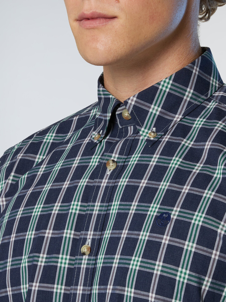 camisa de popelina de cuadros