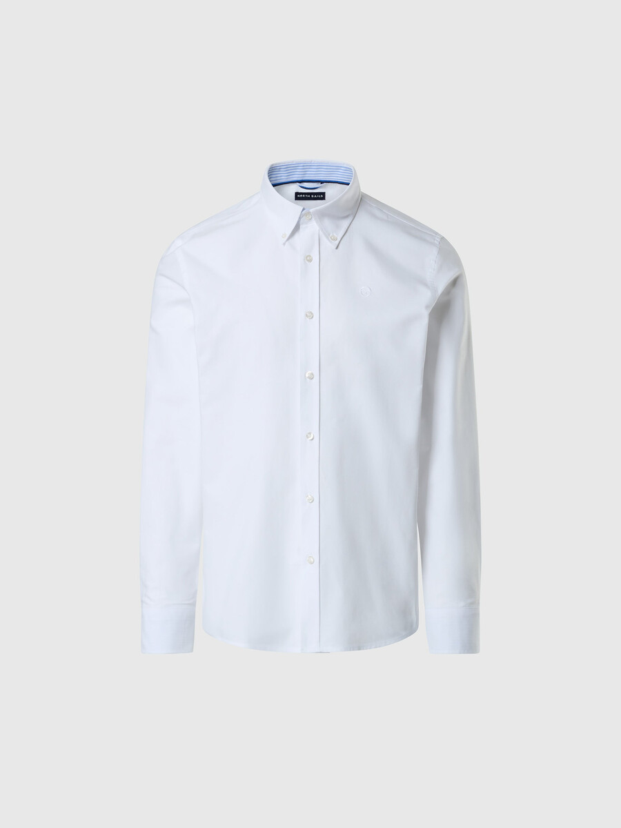 camisa oxford con logo bordado