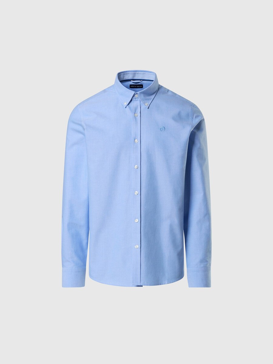 camisa oxford con logo bordado