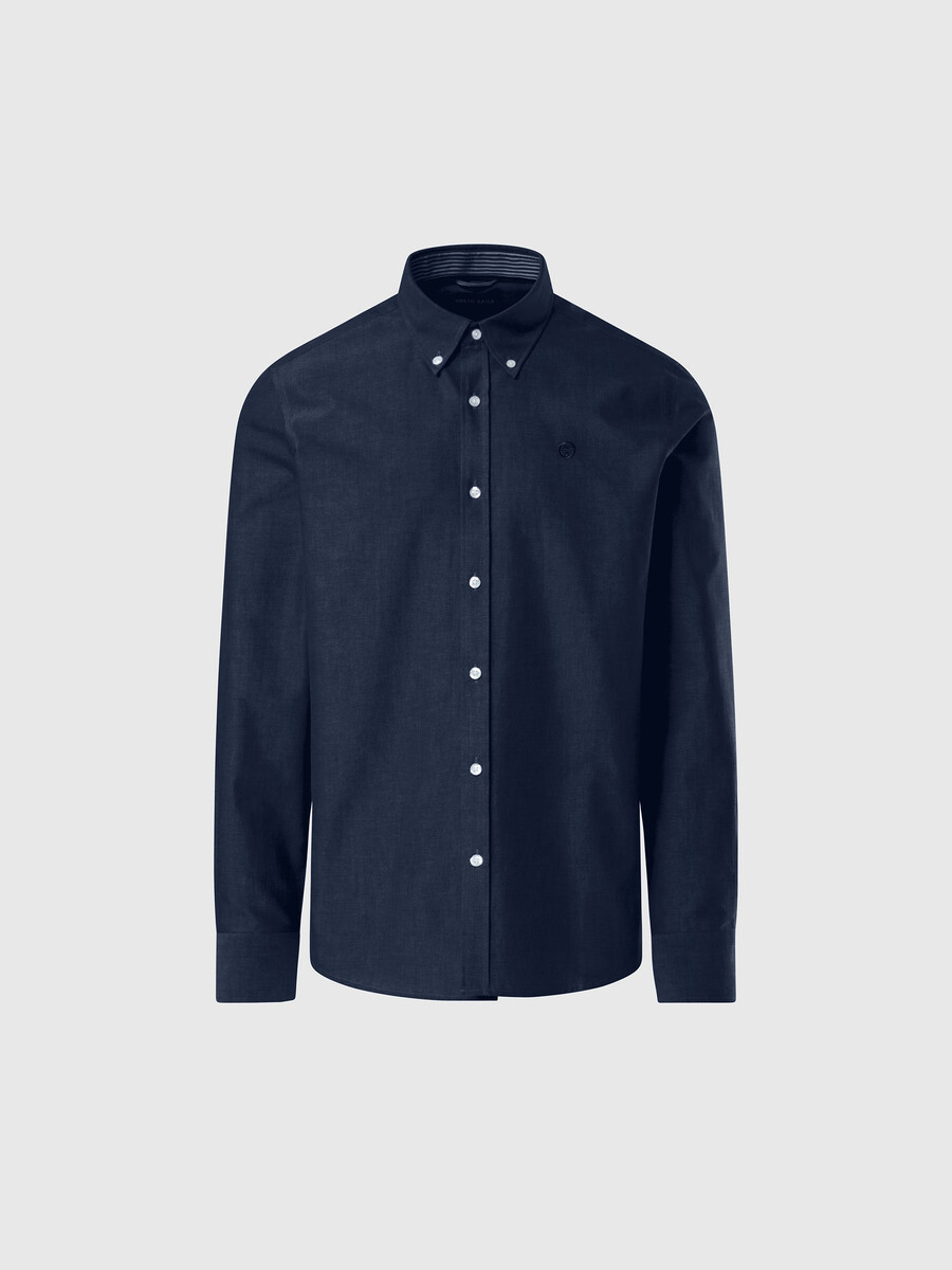 camisa oxford con logo bordado