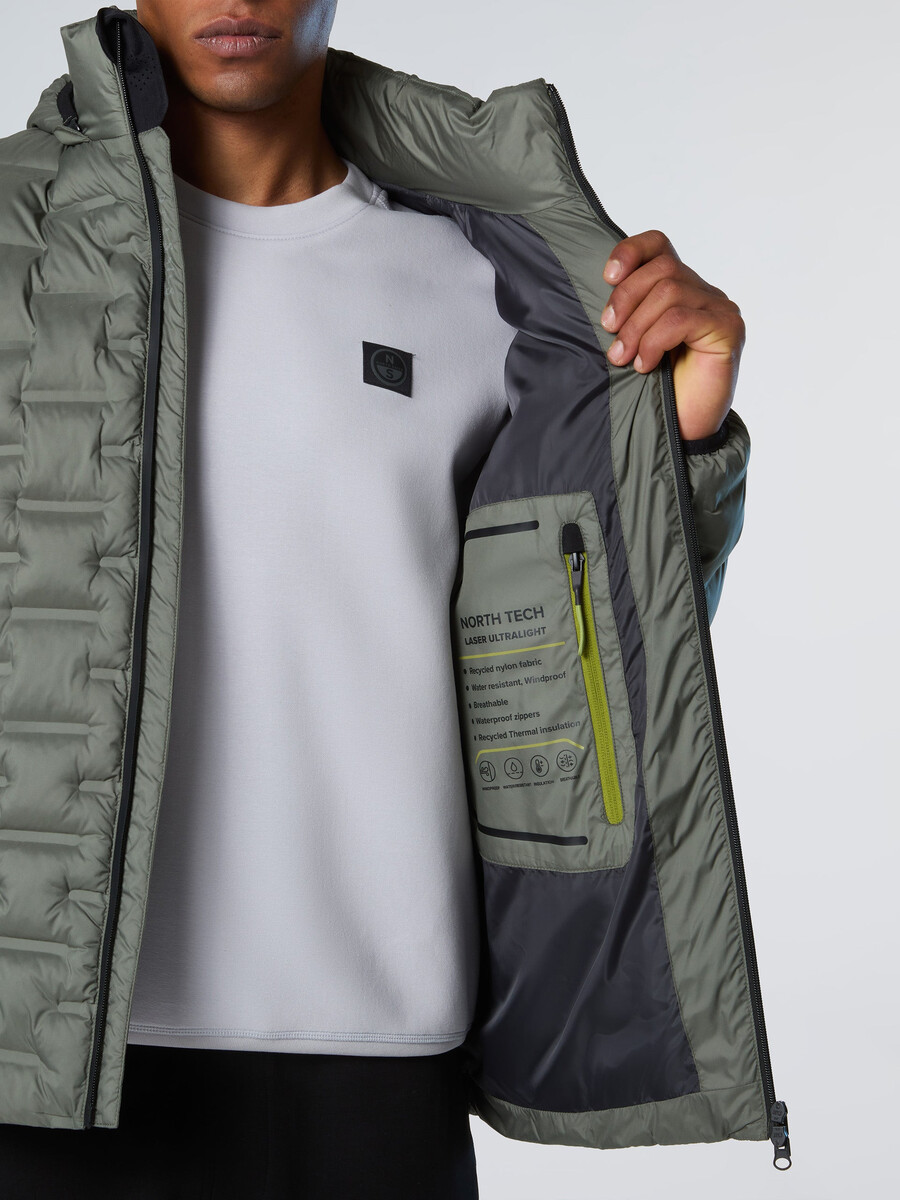 chaqueta acolchada laser