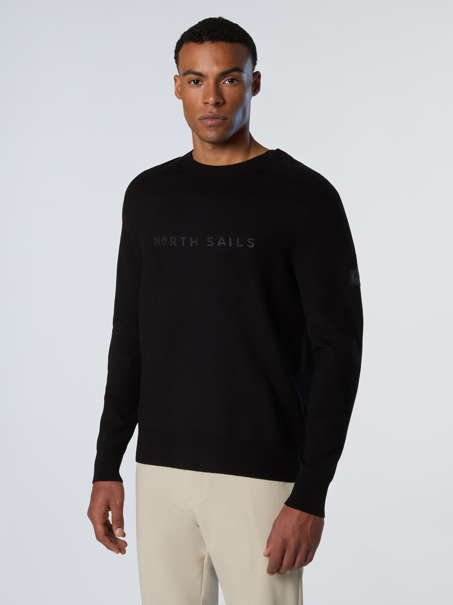 suéter de viscosa con letras 3d