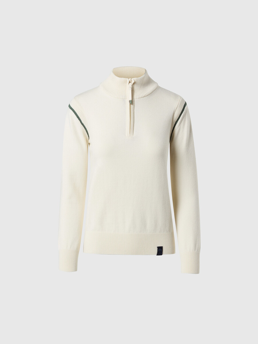 suéter de viscosa con cuello alto