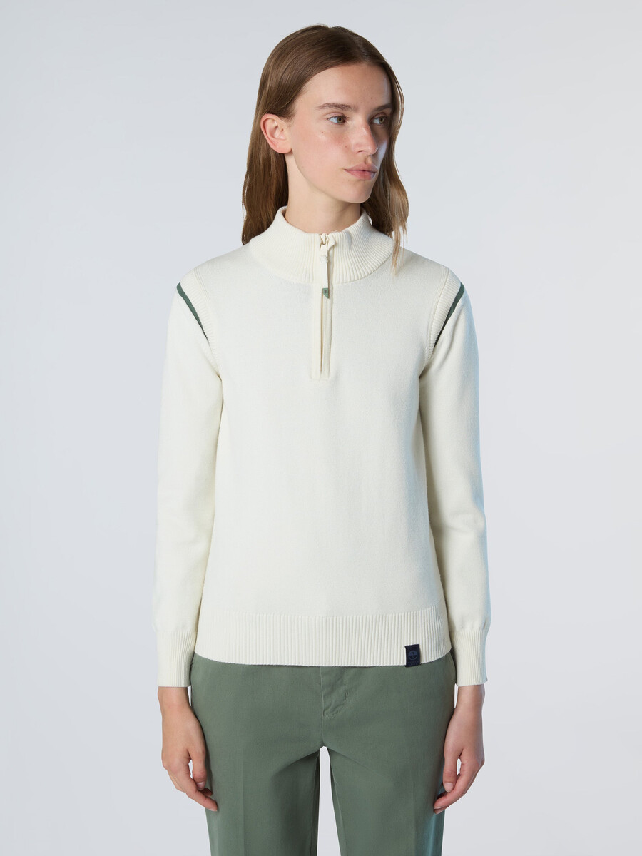 suéter de viscosa con cuello alto