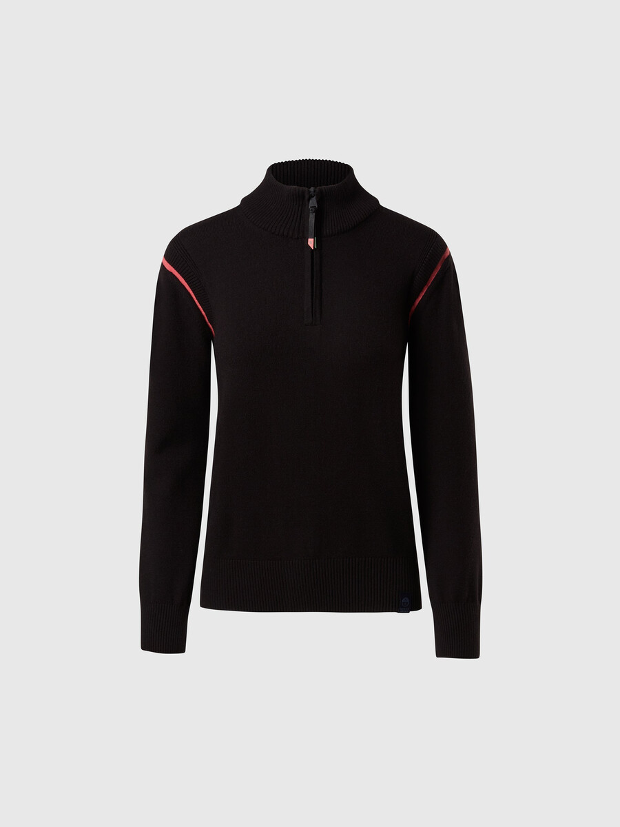 suéter de viscosa con cuello alto