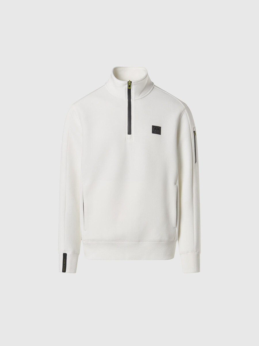 sudadera de piqué de neopreno con media cremallera