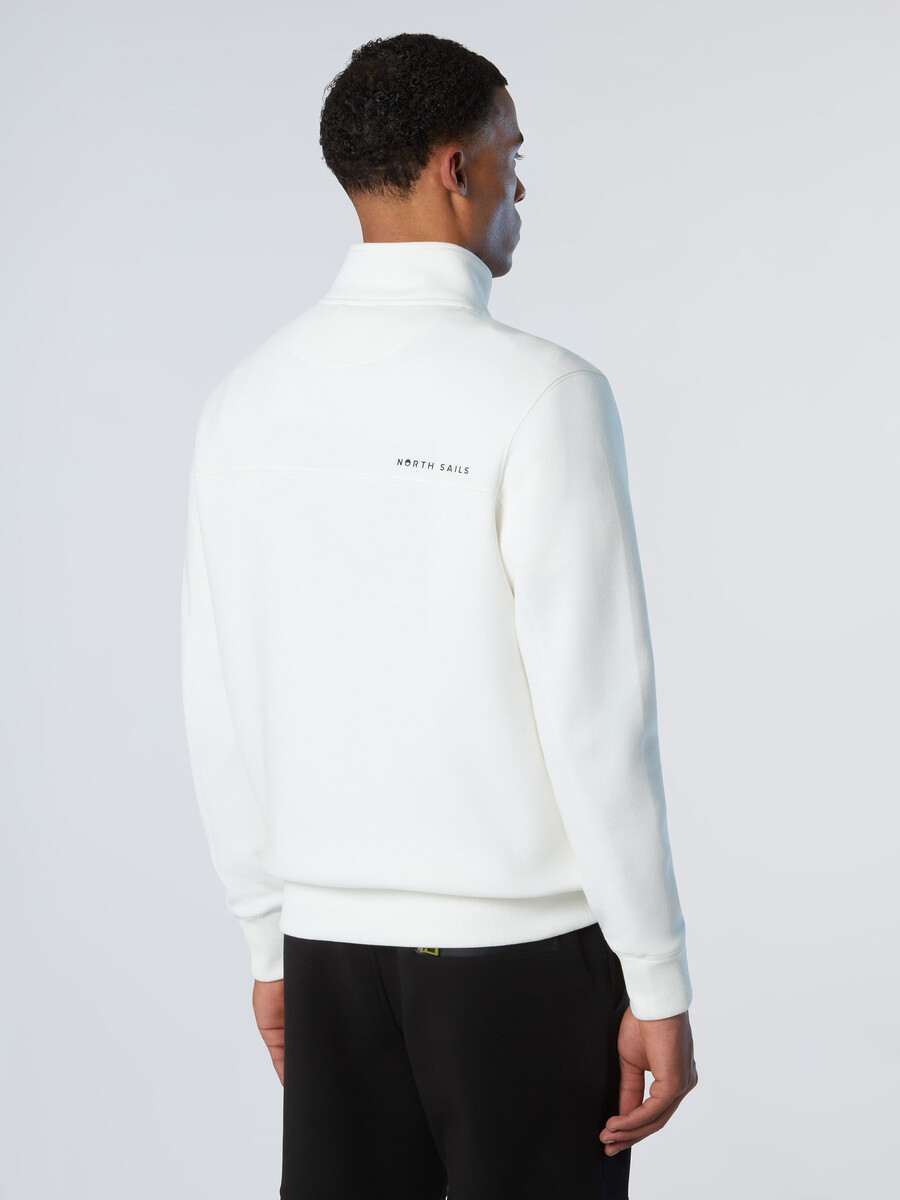 sudadera de piqué de neopreno con media cremallera