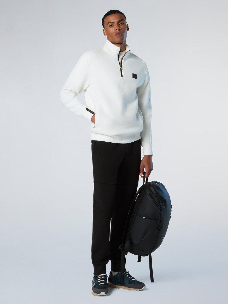 sudadera de piqué de neopreno con media cremallera