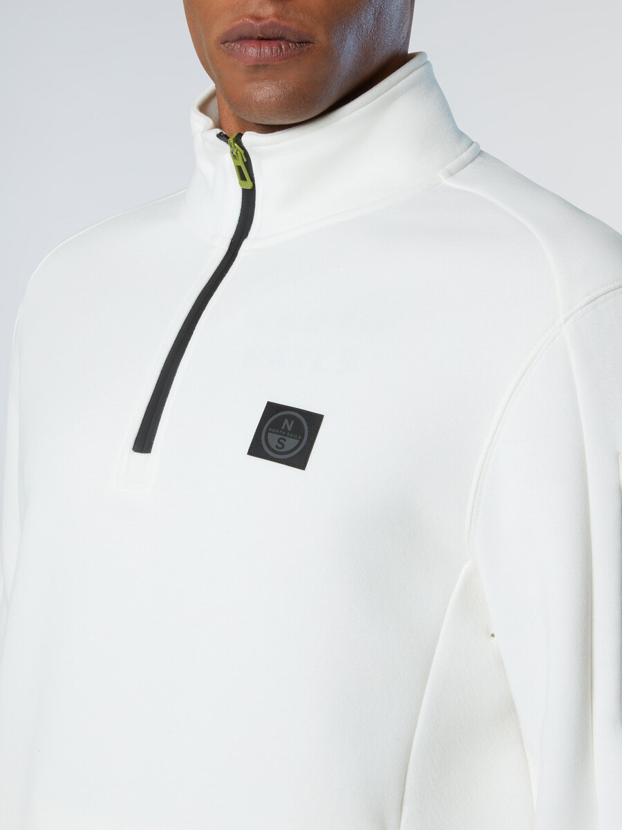 sudadera de piqué de neopreno con media cremallera