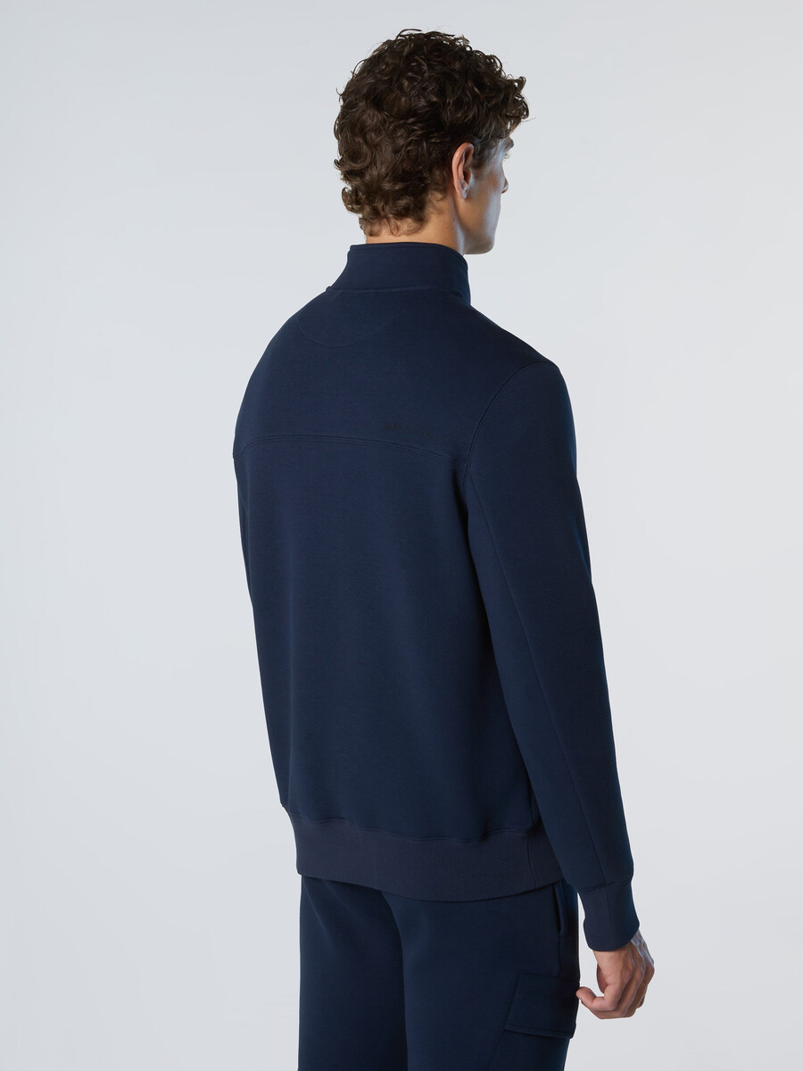 sudadera de piqué de neopreno con media cremallera