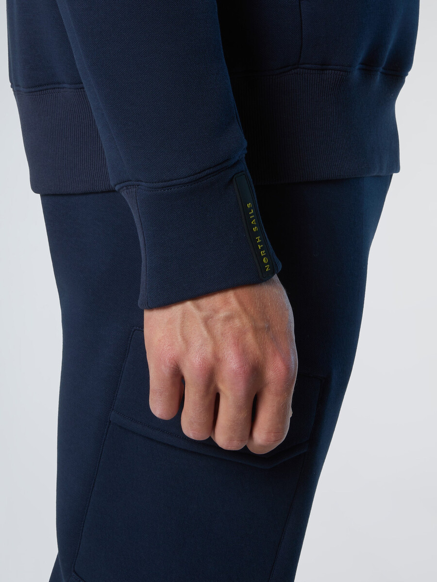 sudadera de piqué de neopreno con media cremallera