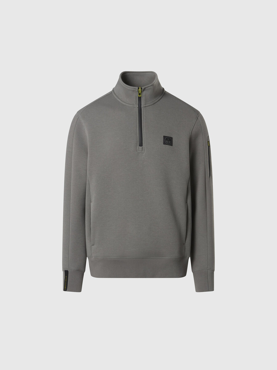 sudadera de piqué de neopreno con media cremallera
