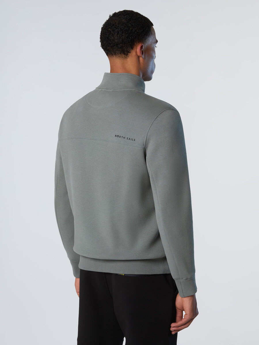 sudadera de piqué de neopreno con media cremallera