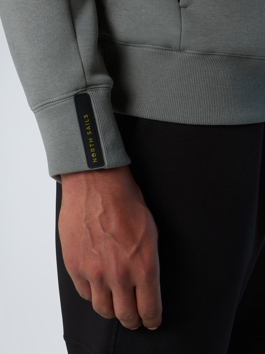 sudadera de piqué de neopreno con media cremallera