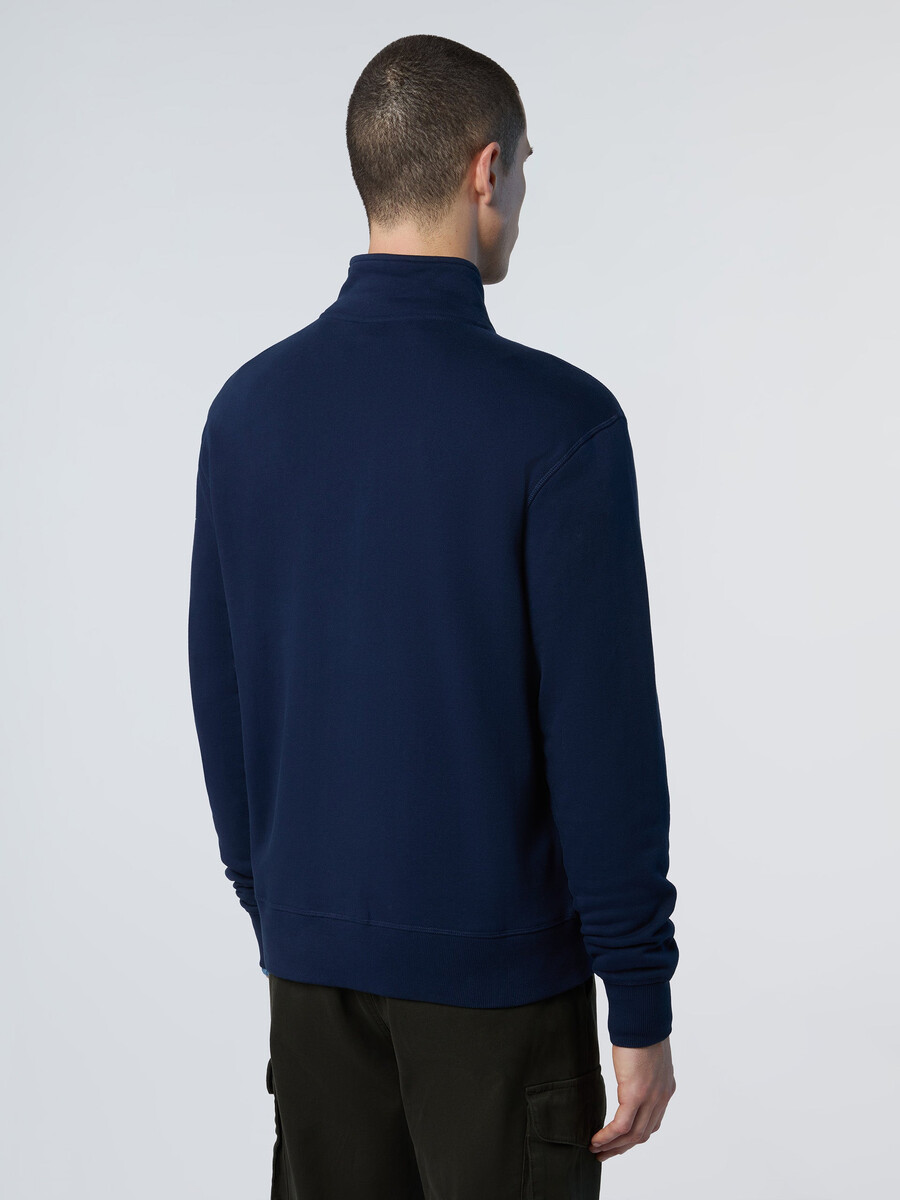 sudadera con cremallera completa y parche del logo