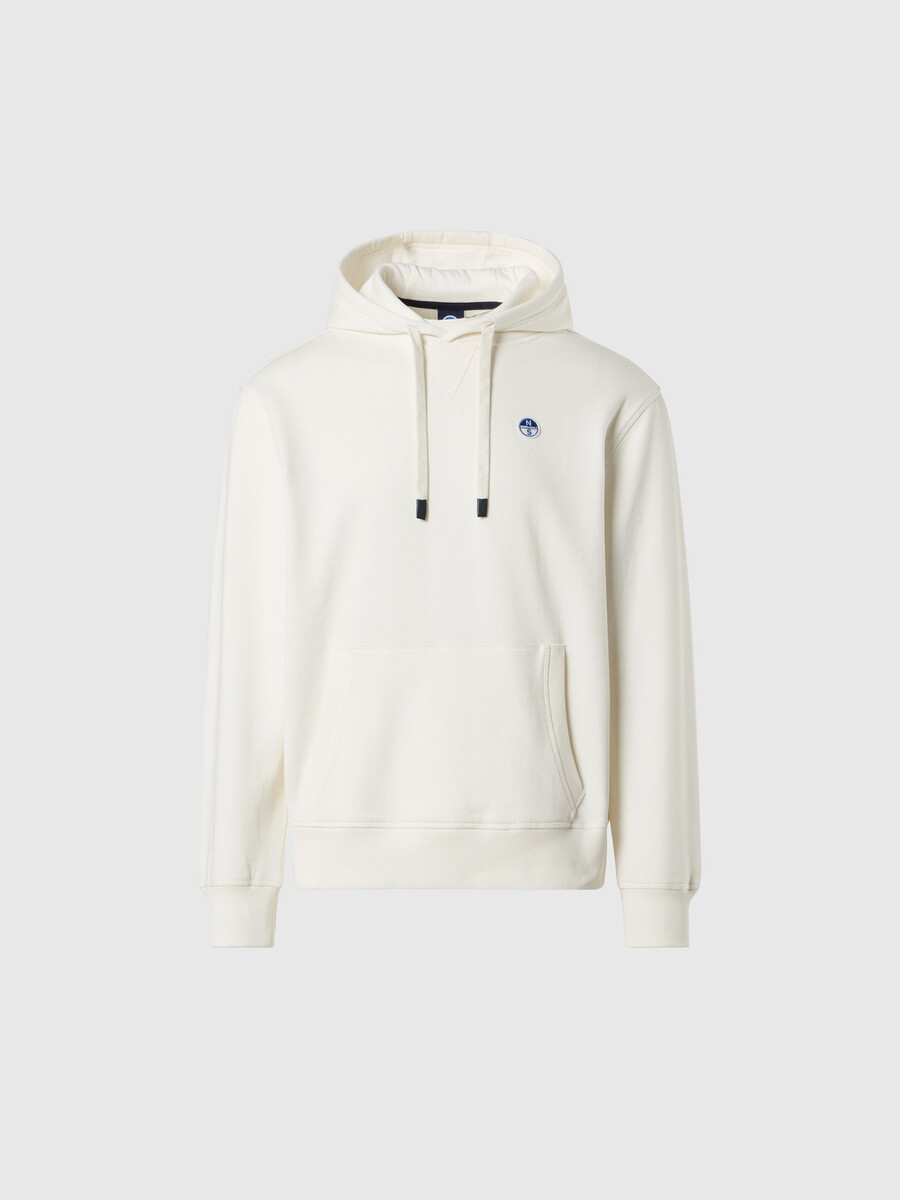 sudadera con capucha y parche de logotipo